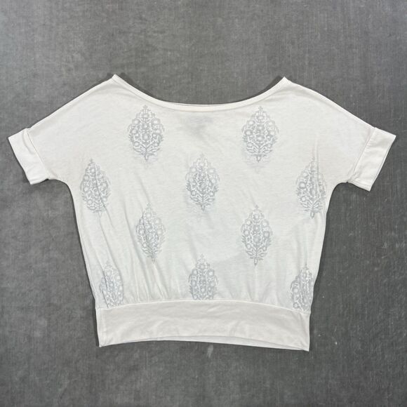 American Eagle Outfitters‎ Womens XS White Cropped Off the Shoulder Top - Picture 1 of 7
